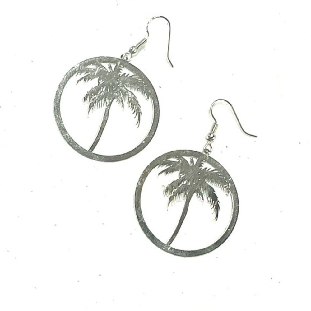 Victoria Leland Designs Silver Palm Tree Earrings